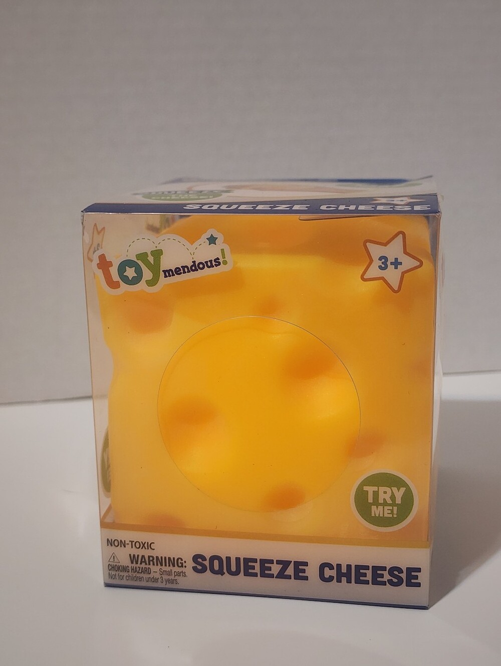 Toymendous Squeeze Cheese Squishy Stress Toy (NEW)